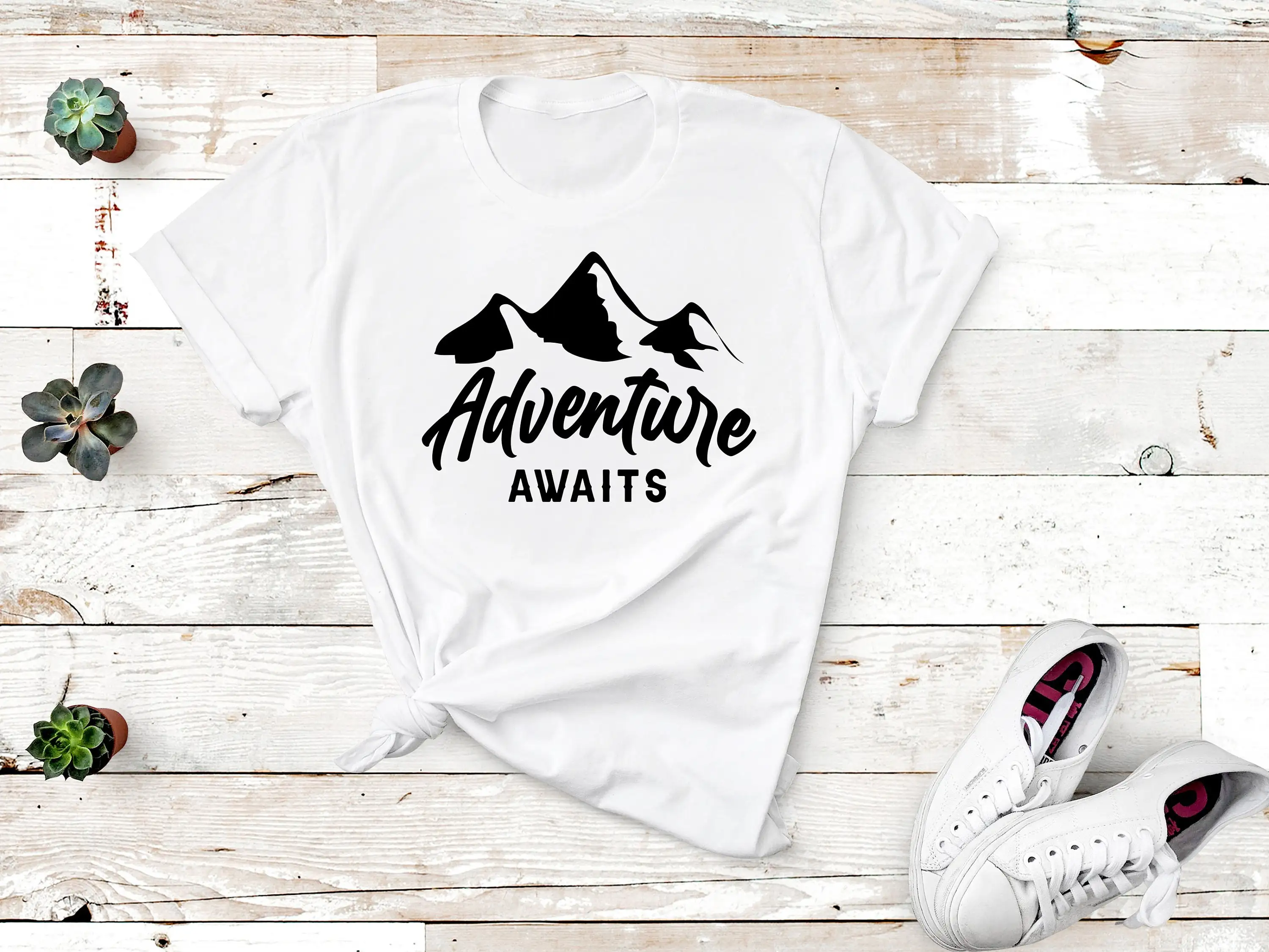 Outdoor Adventure Mountaintop Backpack - Adventure Awaits T Shirt Hiking Mountains