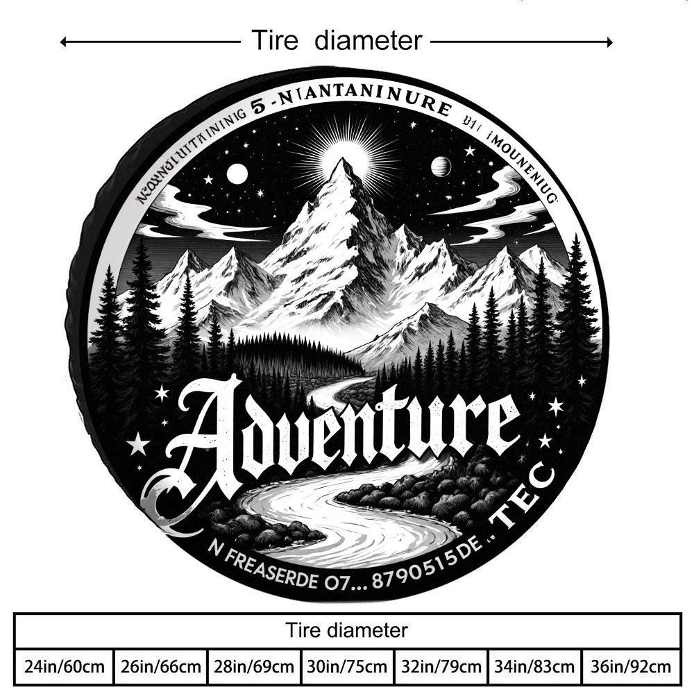 Outdoor Adventure Vehicles - Adventure Mountain Spare Tire Cover Polyester
