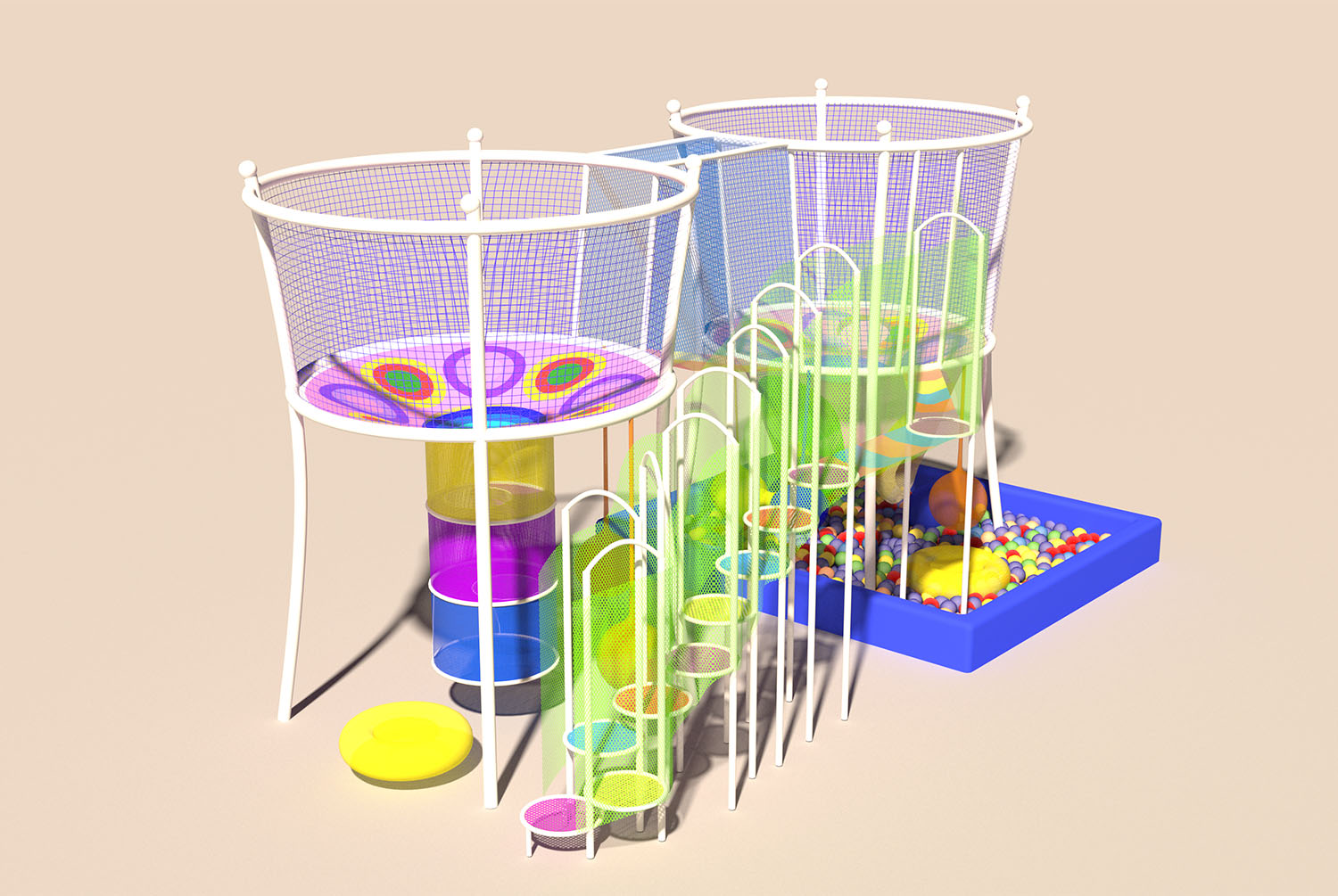 Rainbow Net Playground for Adv - Outdoor Adventure Course review and price